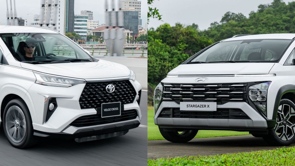 So sánh Hyundai Stargazer 2025 và Toyota Veloz Cross 2025